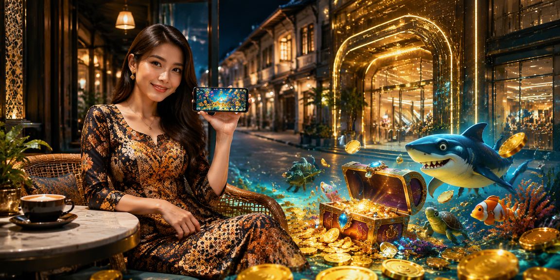 Permainan memancing bergaya batik di Ipoh dengan elemen hiburan mudah alih tempatan